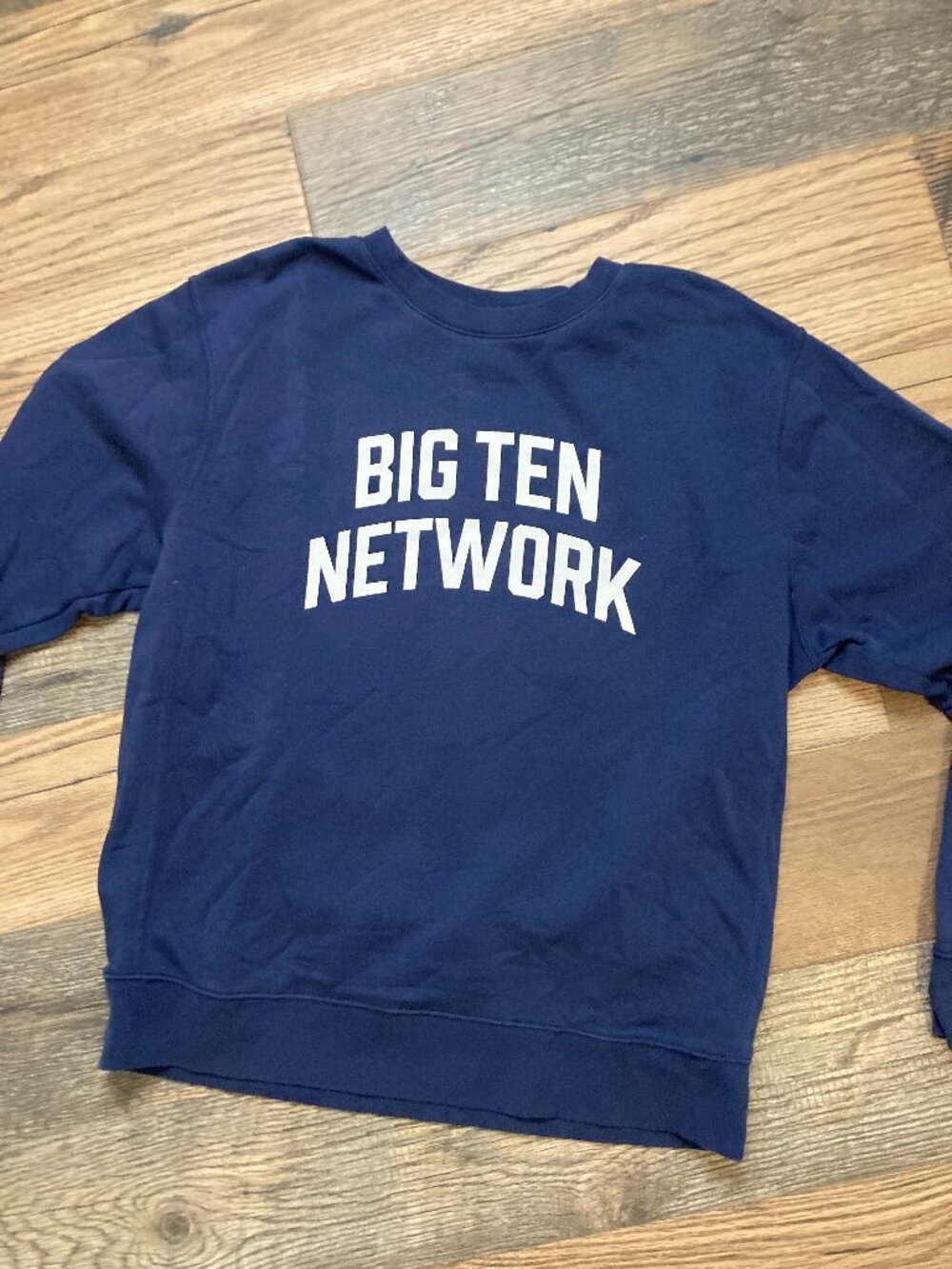 Nike Big Ten Network Crewneck Sweatshirt Mens Large Blue Pullover Fleece Graphic